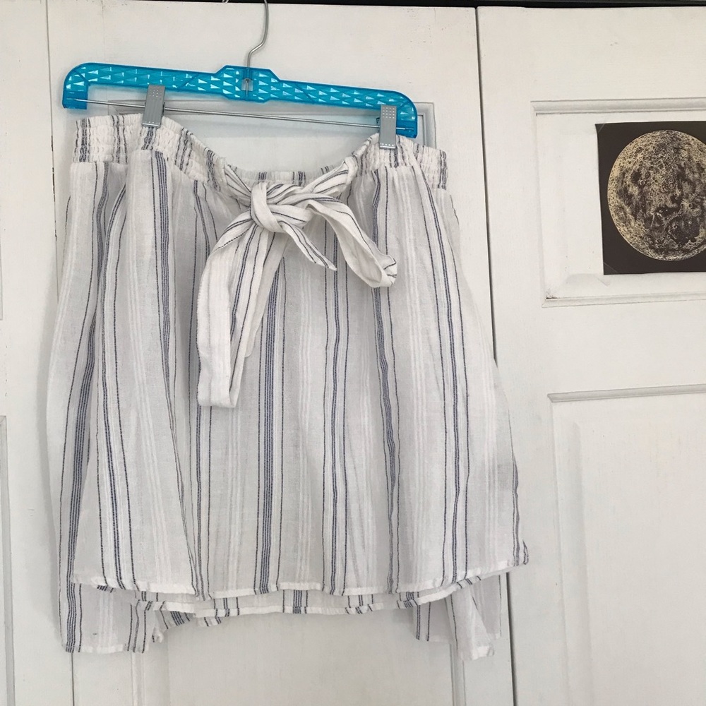 Off The Shoulder Nautical Striped Top